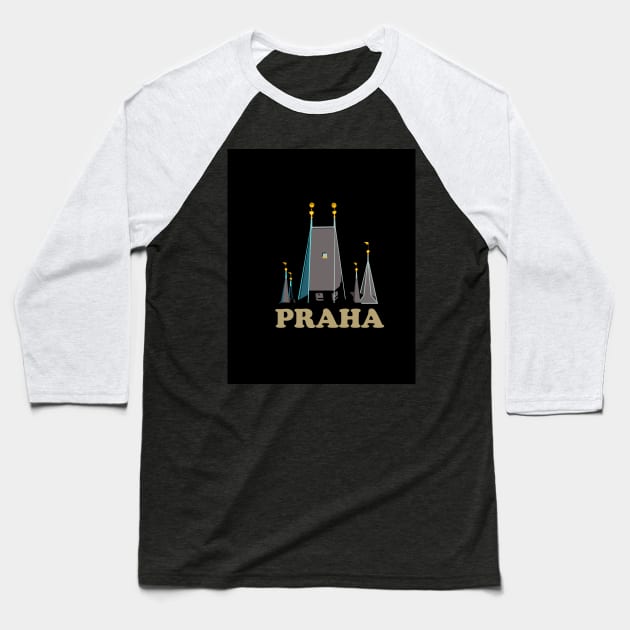 Old Town Bridge Tower, Prague Baseball T-Shirt by Slabafinety